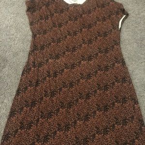 Lularoe Maria Leopard Print Maxi Dress Size L